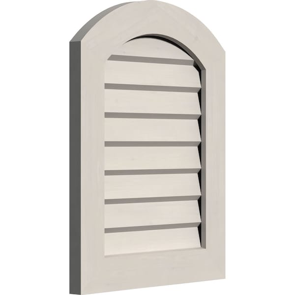 Arch Top Gable Vent Primed, Non-Functional, Pine Gable Vent W/ Decorative Face Frame, 16W X 16H